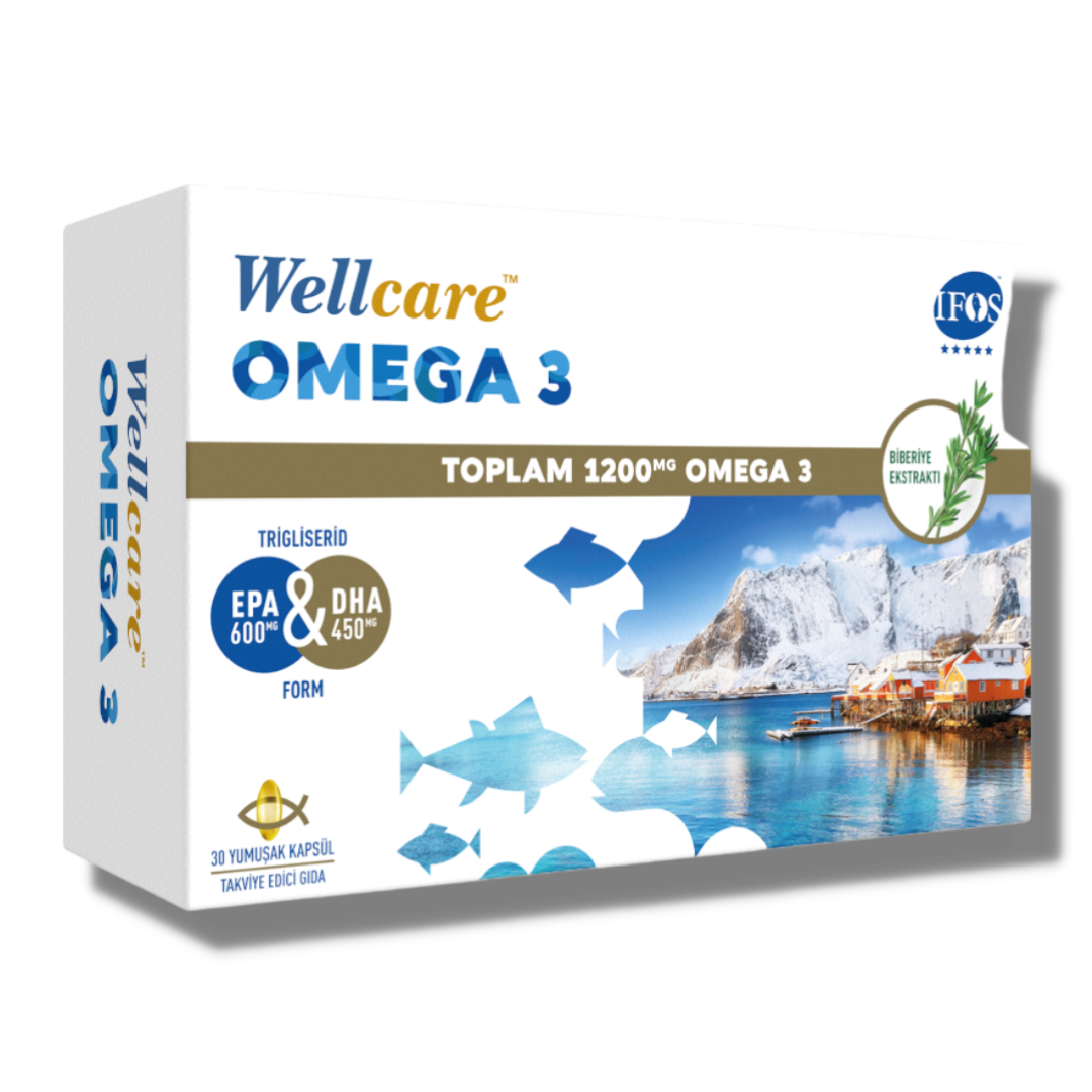 Wellcare Omega 3 Balık Yağı 1200 mg 30 Kapsül