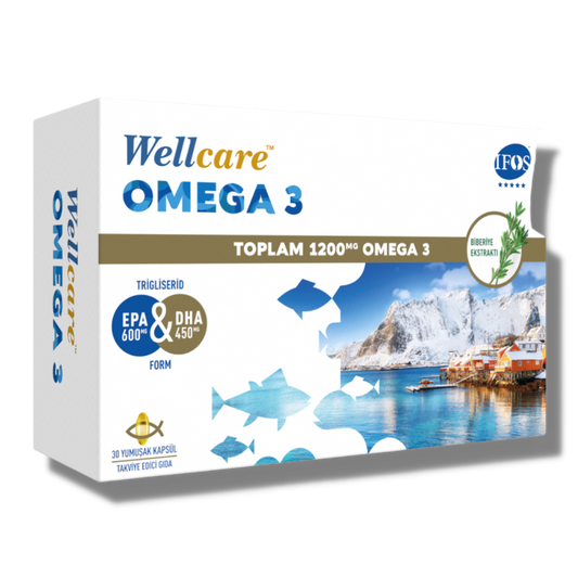 Wellcare Omega 3 Balık Yağı 1200 mg 30 Kapsül