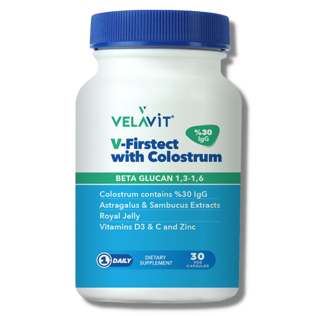 Velavit V-Firstect with Colostrum Takviye Edici Gıda 30 Kapsül