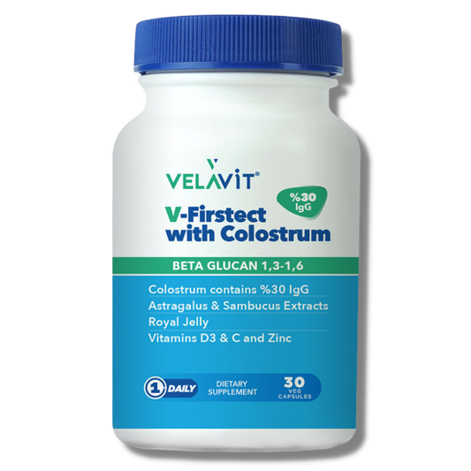 Velavit V-Firstect with Colostrum Takviye Edici Gıda 30 Kapsül