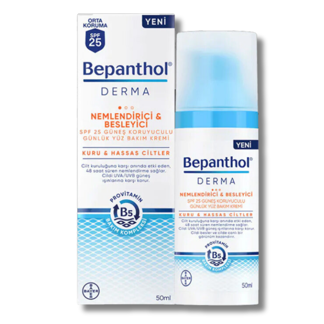 Bepanthol Derma Nemlendirici ve Besleyici SPF 25 Yüz Bakım Kremi 50 ml