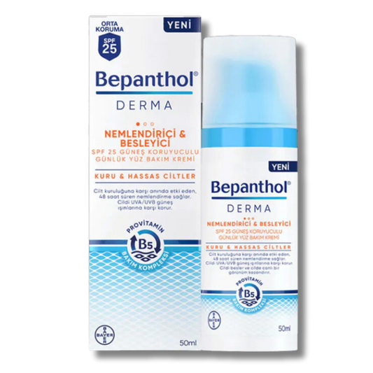 Bepanthol Derma Nemlendirici ve Besleyici SPF 25 Yüz Bakım Kremi 50 ml