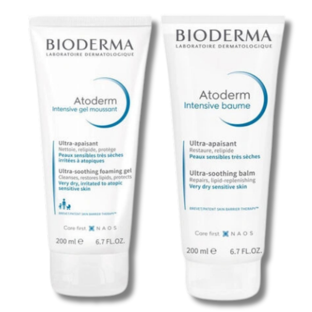 Bioderma Atoderm Intensive Balm ve Orjinal Boy Temizleyici Seti