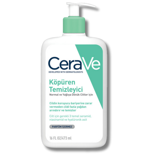 CeraVe Normal Ve Yağlı Ciltler İçin Köpüren Temizleyici 473 ml