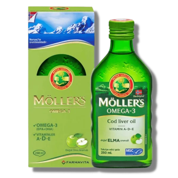 Möller's Omega 3 Balık Yağı 250 Ml Şurup- Elma Aromalı