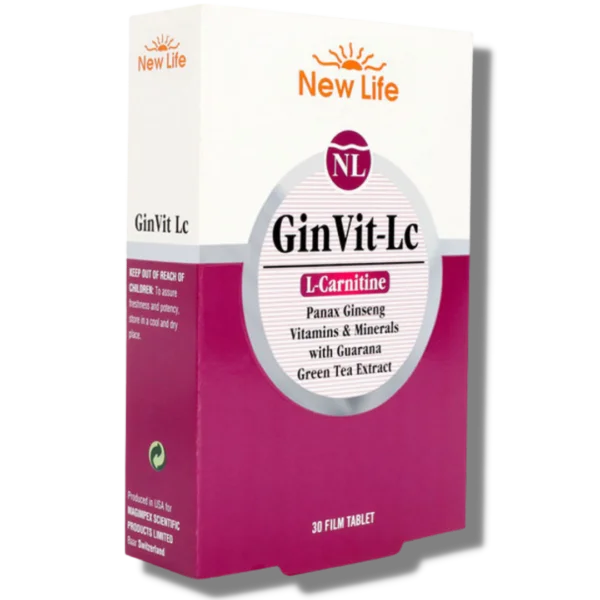 New Life GinVit-Lc L- Carnitine 30 Film Tablet