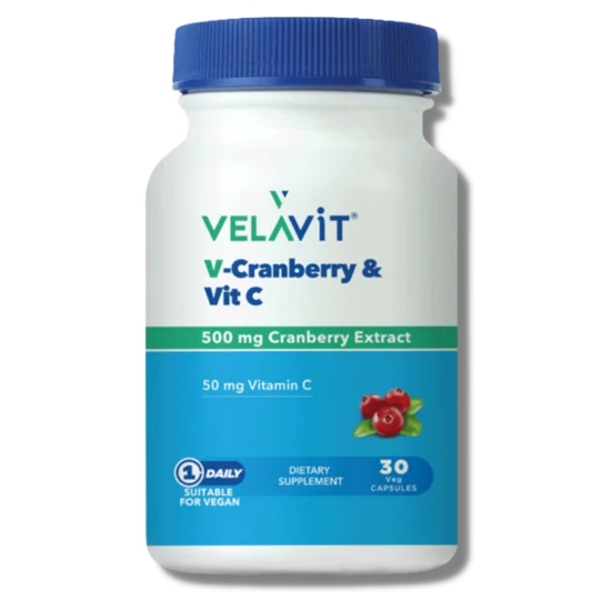 Velavit V-Cranberry Vitamin C 30 Kapsül