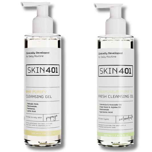 Skin401 Çift Aşamalı Temizlik Seti - Karma ve Yağlı Ciltler