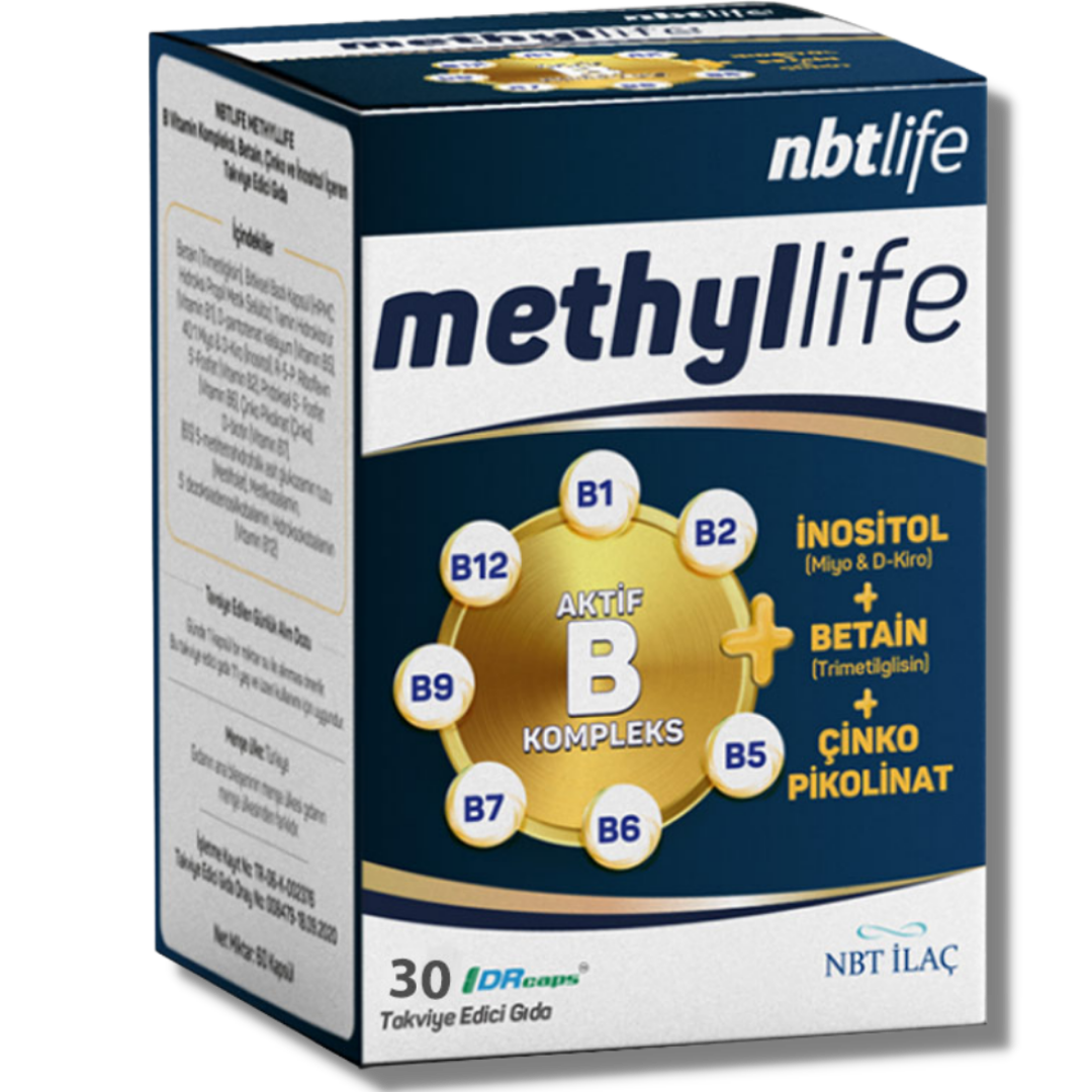 Nbtlife Methyllife Aktif Vitamin B Kompleks 30 Kapsül VitaminBox