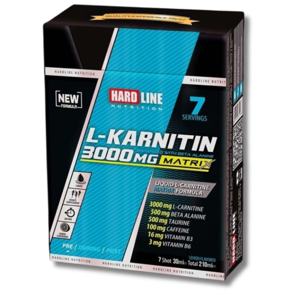 Hardline L-Karnitin Matrix 3000 Mg 7 Ampül